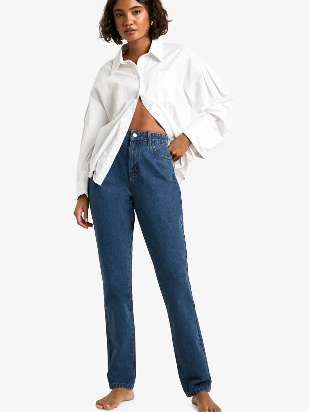 Boohoo - High Waist Mom Jeans Classic Wash